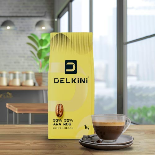 دانه قهوه 50 درصد عربیکا 50 درصد روبوستا یک کیلوگرمی