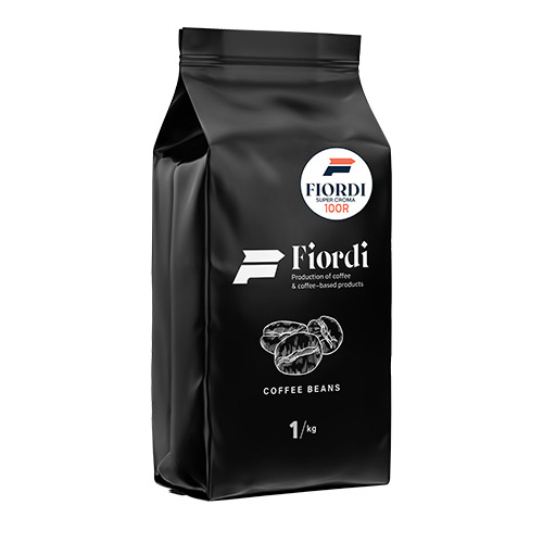 دانه قهوه 100 روبوستا فول کافئین یک کیلوگرمی -برند فیوردی