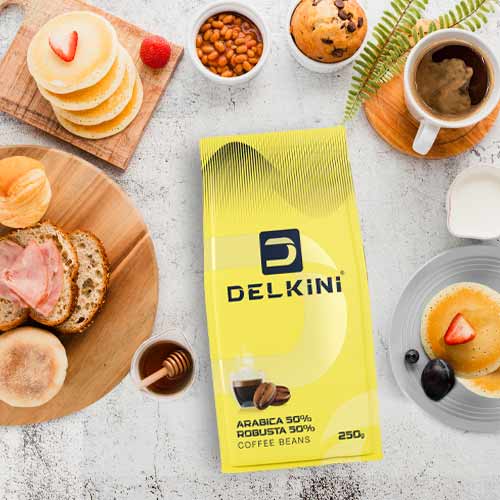 دانه قهوه 50 درصد عربیکا 50 درصد روبوستا 250 گرمی