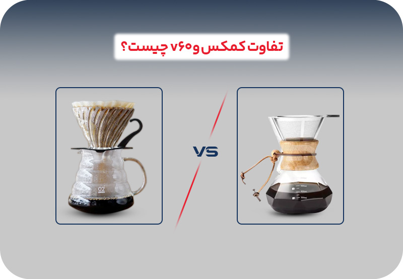 تفاوت قهوه وی 60 و کمکس